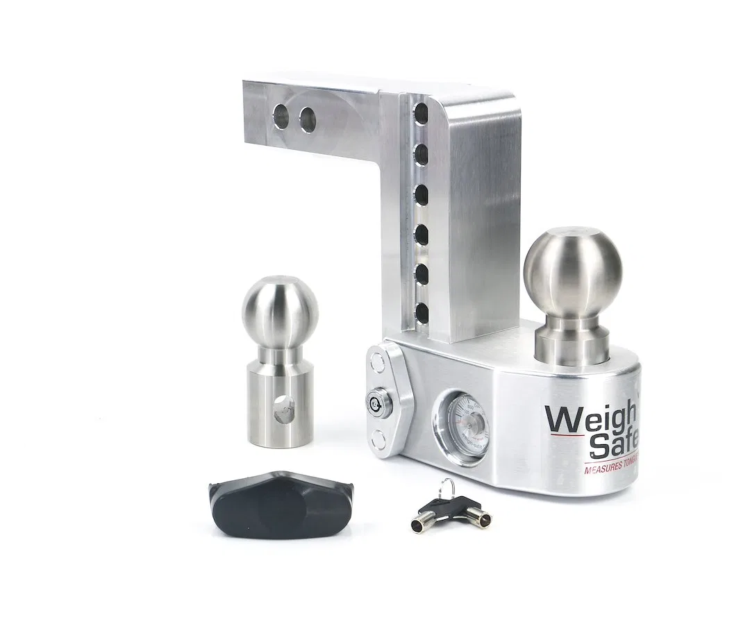 WS6-2 – WEIGH SAFE Trailer Hitch Ball Mount, Fits 2 Inch Receiver 12500 Gross Trailer Weight Adjustable Stowable 6 In...
